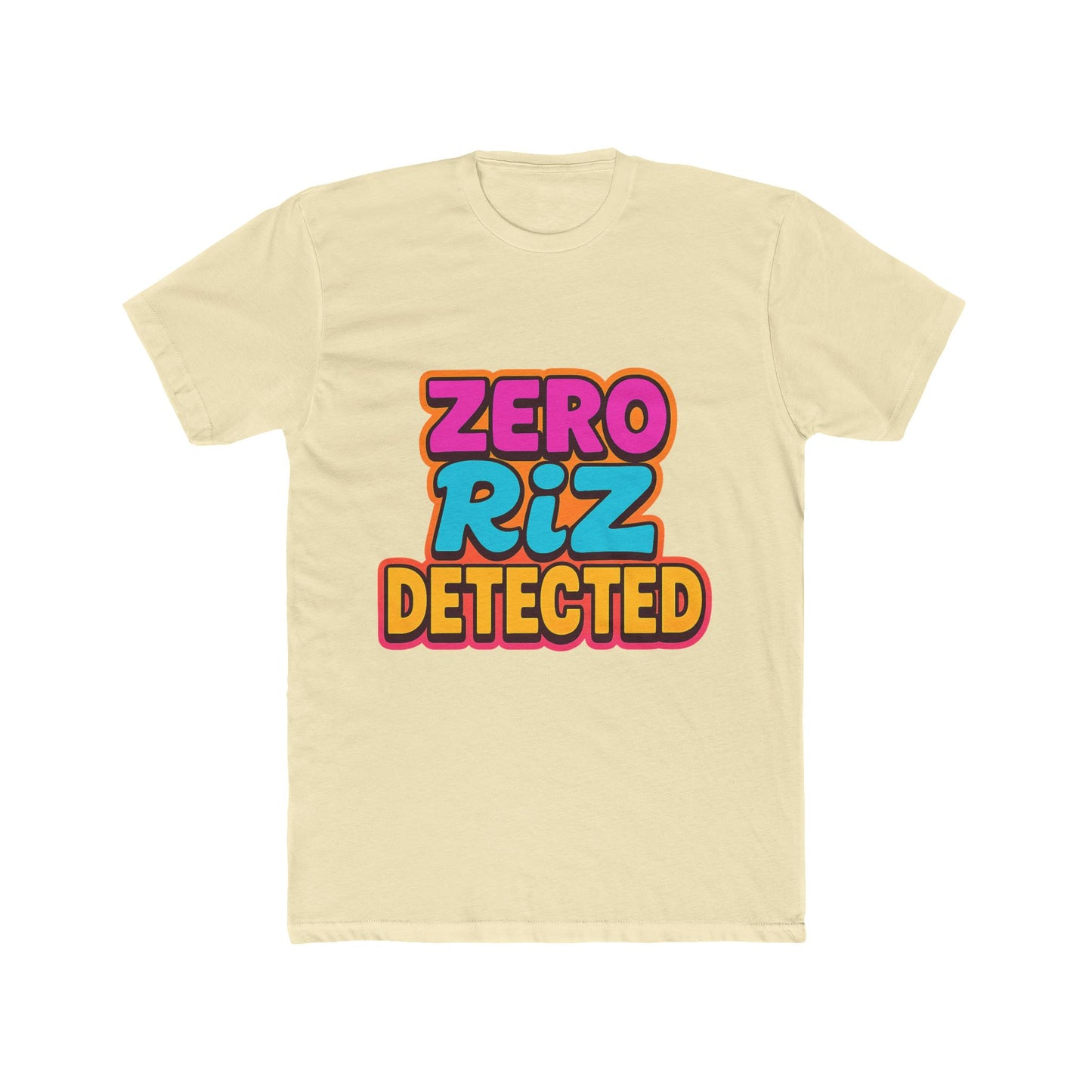 zero riz detected meme unisex t-shirt - multicolor graphic tee, funny internet slang t-shirt, trendy casual wear