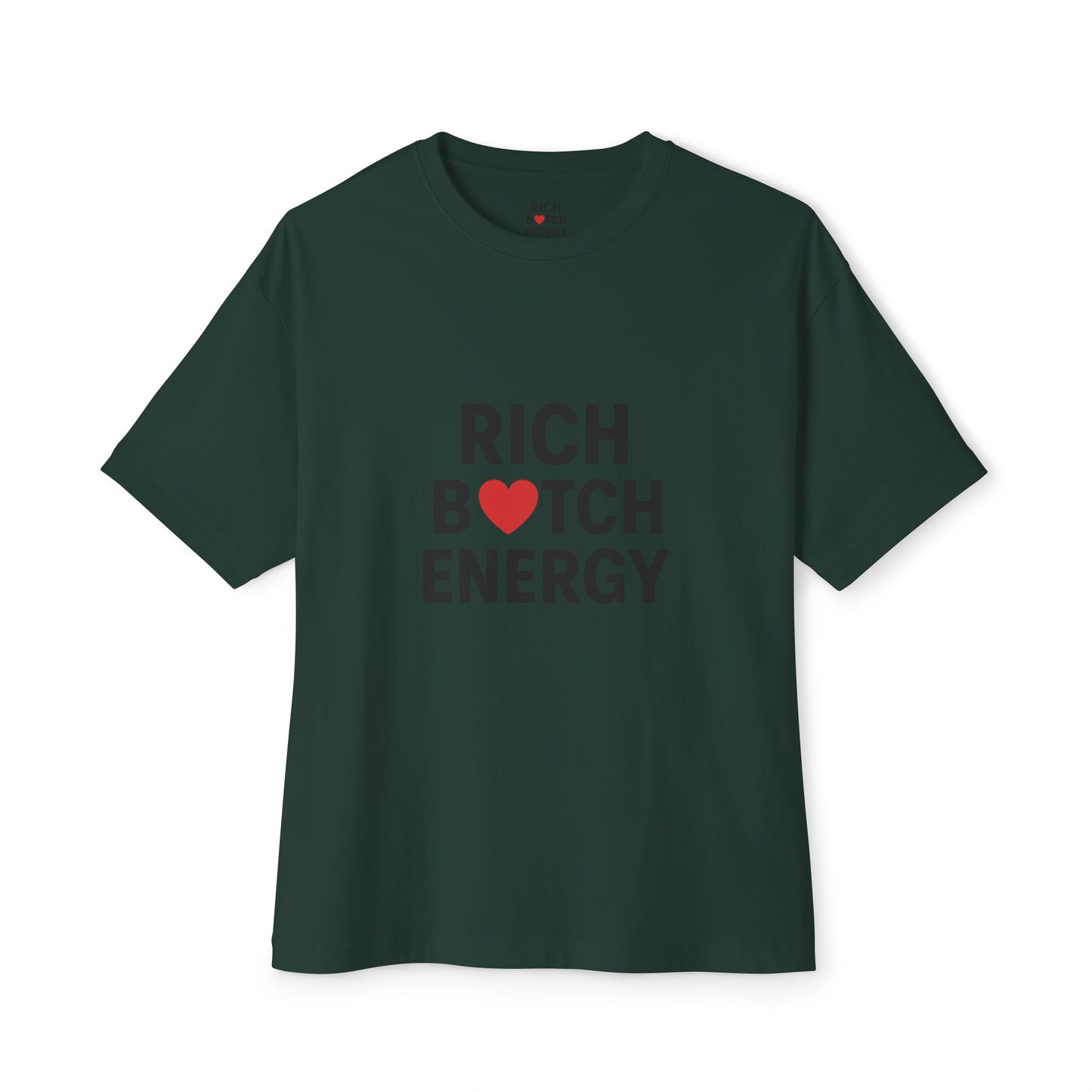 rich bitch energy unisex oversized boxy tee - trendy graphic t-shirt for casual style and comfort, perfect for everyday wear and relaxed fashion