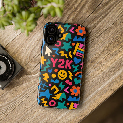 Vibrant Y2K Design 3D Wrap Protective Phone Case for Unique Style and Fashion Accessory Compatible with iPhone 13, 14, 15 & 16 – all models including Pro, Pro Max & Plus