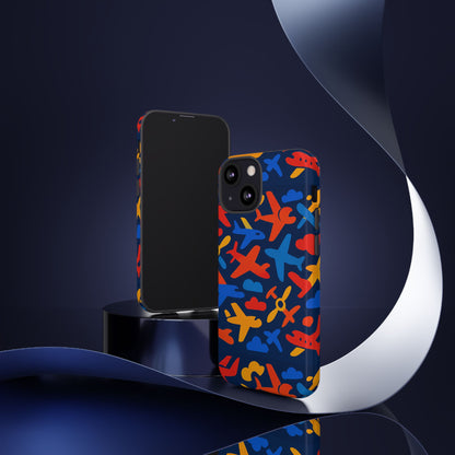 Vibrant 3D Wrap Protective Phone Case with Colourful Aviation Design for Stylish Protection Compatible with iPhone 13, 14, 15 & 16 – all models including Pro, Pro Max & Plus