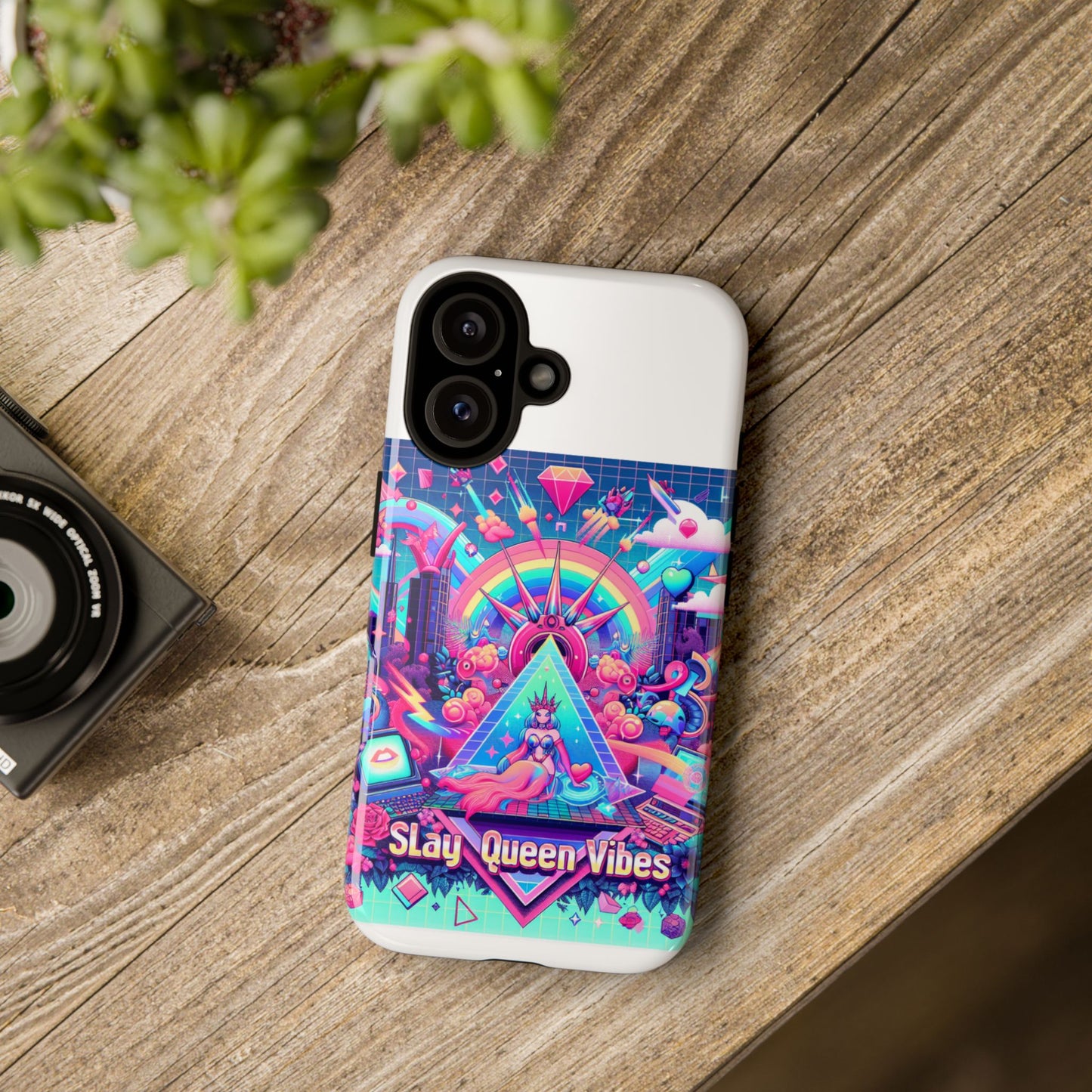 slay queen vibes 3d wrap protective phone case for women