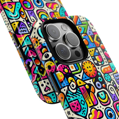 Pattern Image 9 Vibrant Shockproof Phone Case for Anime and Comic Fans with Bold Geometric Design, Durable Finish, and Impact Protection Compatibility with iPhone 13, 14, 15 & 16 – all models including Pro, Pro Max & Plus