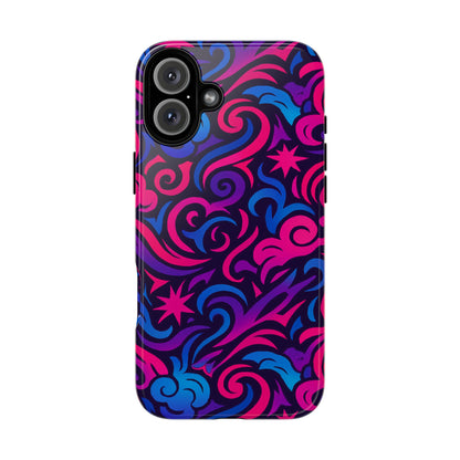Vibrant 3D Abstract Swirl Phone Case for Creative Individuals – Stylish Protection for Smartphones Compatible with iPhone 13, 14, 15 & 16 – all models including Pro, Pro Max & Plus