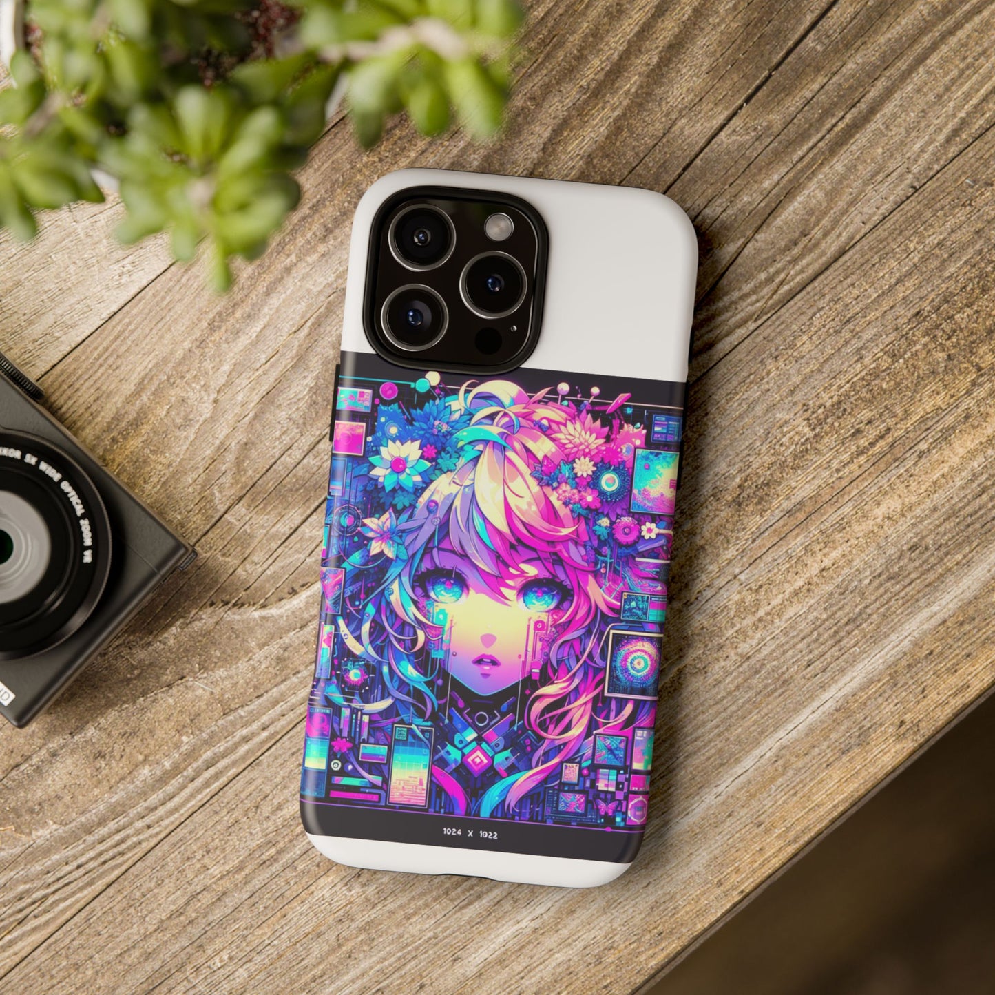 ai generated still slays protective phone case for anime lovers, vibrant 3d wrap design, durable shock absorption, uv protected, glossy or matte finish
