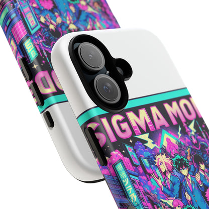 Sigma Mode Activated Vibrant Protective Phone Case for Anime and Comic Lovers, Shock Absorbing TPU Silicone, 3D Wrap Design, UV Protected, Glossy or Matte Finish