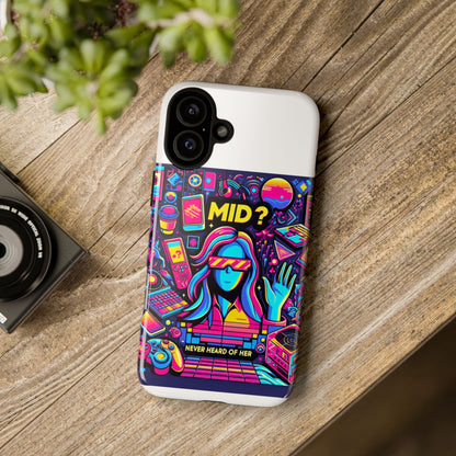 Mid Never Heard Of Her 3D Wrap Protective Phone Case for Anime and Comic Lovers, Durable Shock Absorption, UV Protected, Glossy or Matte Finish