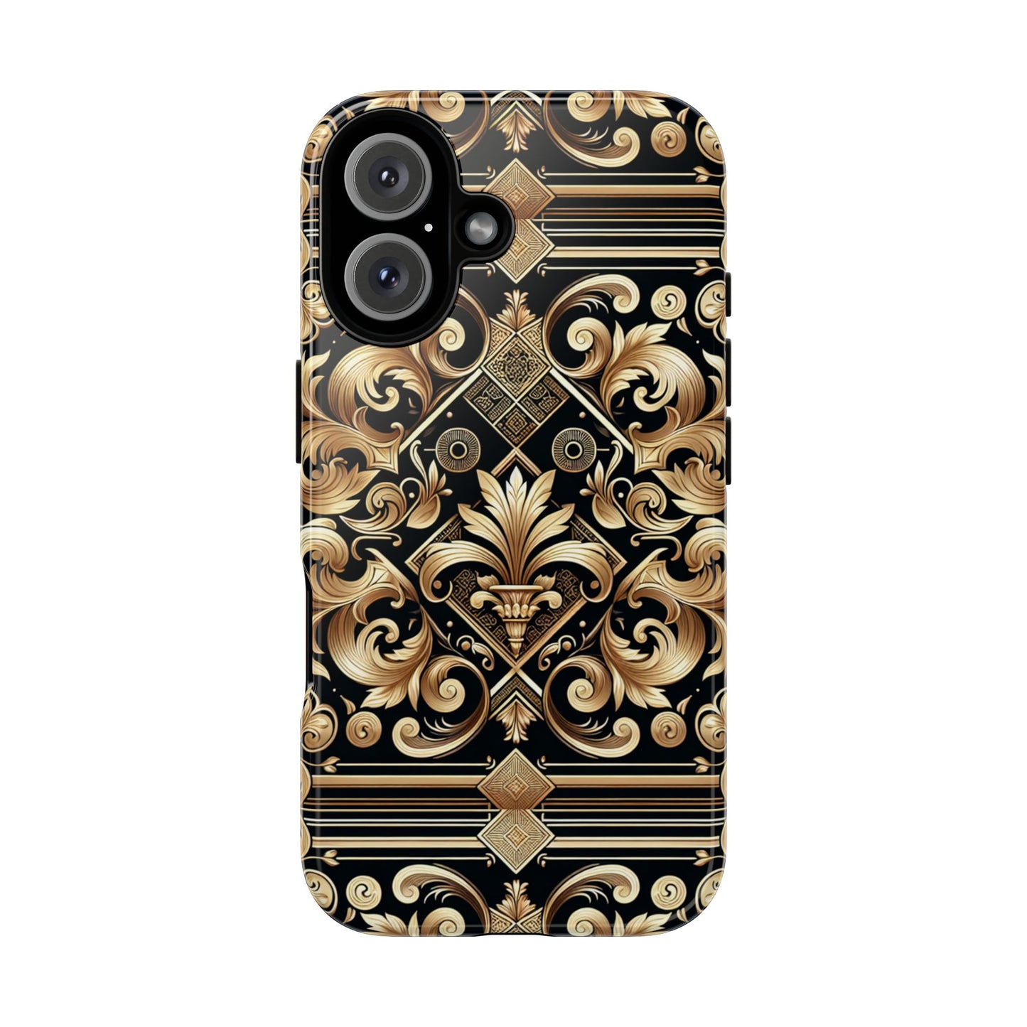 pattern image 2 phone case with 3d wrap design for stylish protection and luxurious baroque finish compatible with iphone 13, 14, 15 & 16 – all models including pro, pro max & plus
