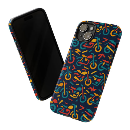 Vibrant Multicolour Motorcycle Design Protective Phone Case for Stylish Protection – Compatible with iPhone 13, 14, 15 & 16 – All Models Including Pro, Pro Max & Plus