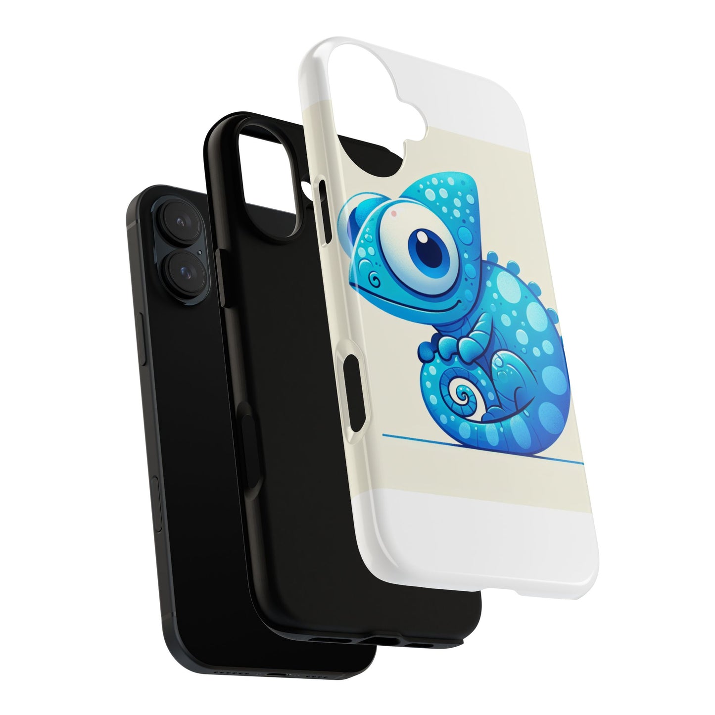 vibrant 3d cartoon chameleon phone case for adults and teens stylish protection compatible with iphone 13, 14, 15 & 16 – all models including pro, pro max & plus