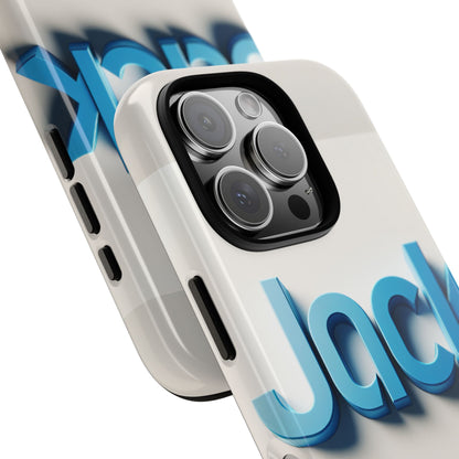 Name Jack Blue Anime Comic Style 3D Wrap Protective Phone Case for Men Women Shock Absorption Durable TPU Cover