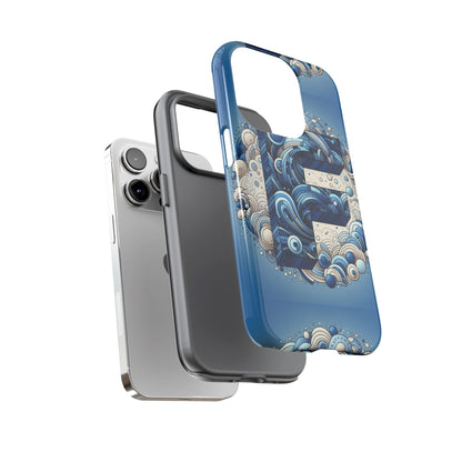 Blue Alphabet F Phone Case for iPhone and Android Durable Shockproof Cover with 3D Wrap Design and UV Protection