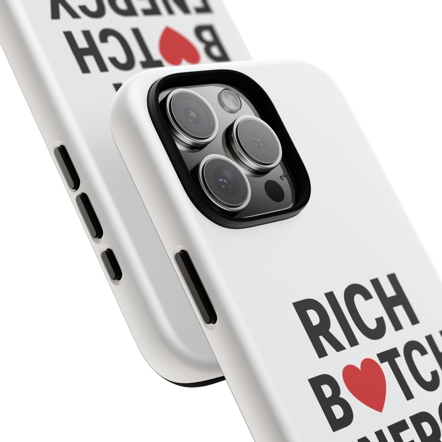 rich bitch energy phone case - tough, stylish protection for confident individuals