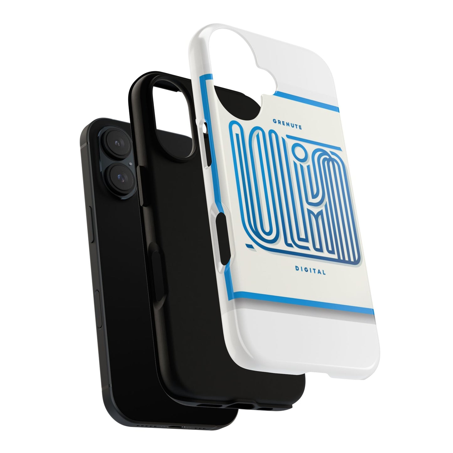 vibrant 3d wrap phone case in blue alphabet design for stylish protection compatible with iphone 13, 14, 15 & 16 – all models including pro, pro max & plus