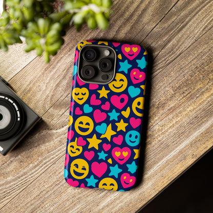 Vibrant Emoji Protective Phone Case with 3D Wrap Design for Fun Style and Robust Protection Compatible with iPhone 13, 14, 15 & 16 – All Models Including Pro, Pro Max & Plus