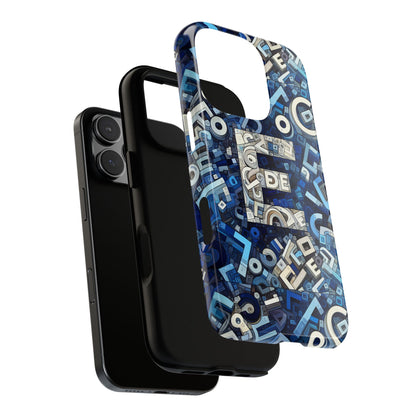 Blue Alphabet E Phone Case with 3D Wrap Design for Stylish Protection and Personalised Tech Accessory for Men and Women