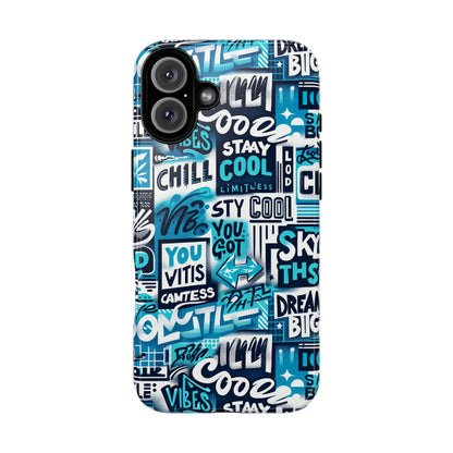 Vibrant 3D Graphic Phone Case in Blue for Stylish Protection – Playful Design – Compatible with iPhone 13, 14, 15 & 16 – All Models Including Pro, Pro Max & Plus