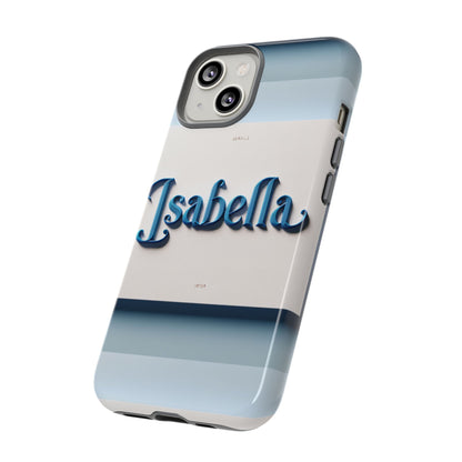 Name Isabella Blue Phone Case with 3D Wrap and Vibrant Anime Inspired Design for Stylish Protection and Personalised Smartphone Accessory