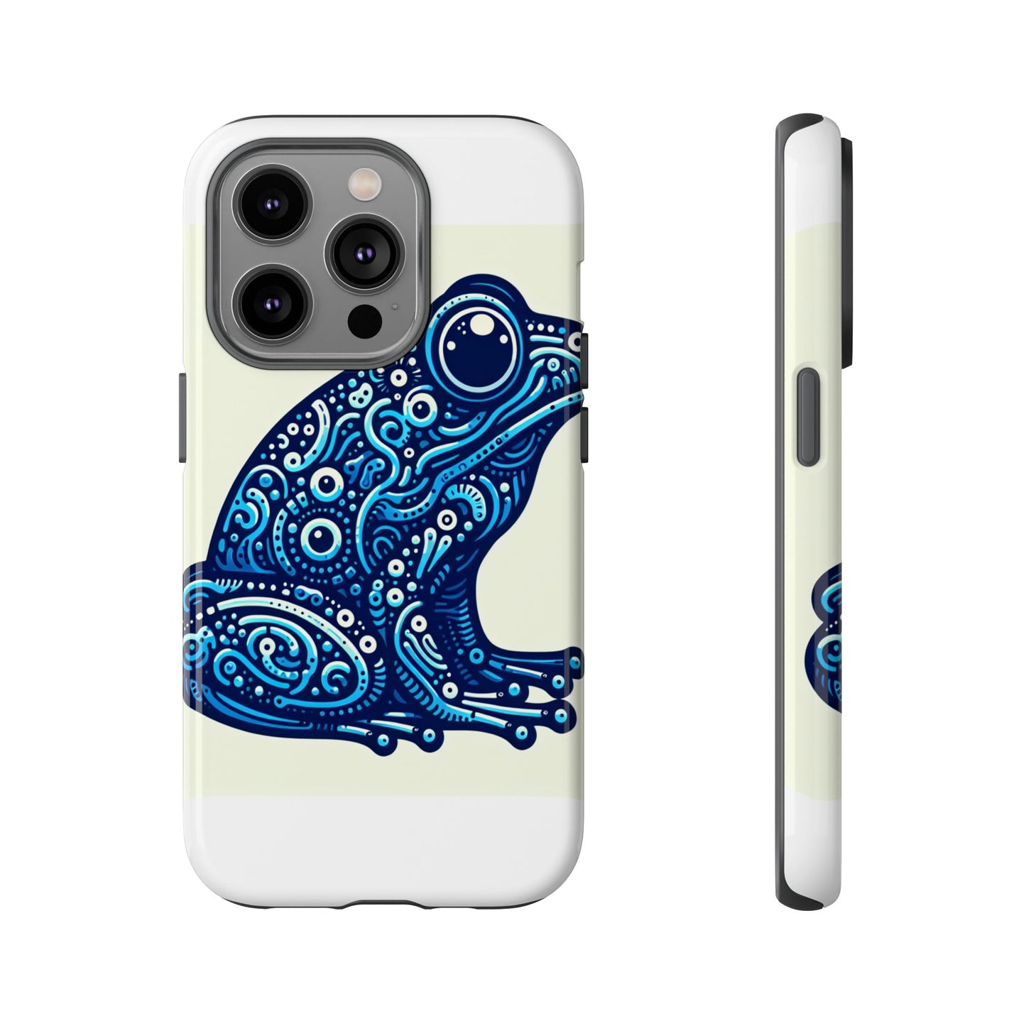 vibrant 3d blue frog design protective phone case for trendsetters – stylish protection compatible with iphone 13, 14, 15 & 16 – all models including pro, pro max & plus