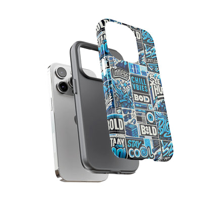 Blue Pattern Image 9 Phone Case for Smartphone Protection with 3D Wrap Design and Shock Absorption in Glossy or Matte Finish
