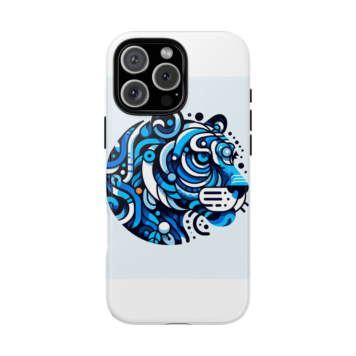 vibrant 3d wrap protective phone case with unique blue lion design for stylish expression and fun accessories compatible with iphone 13, 14, 15 & 16 – all models including pro, pro max & plus