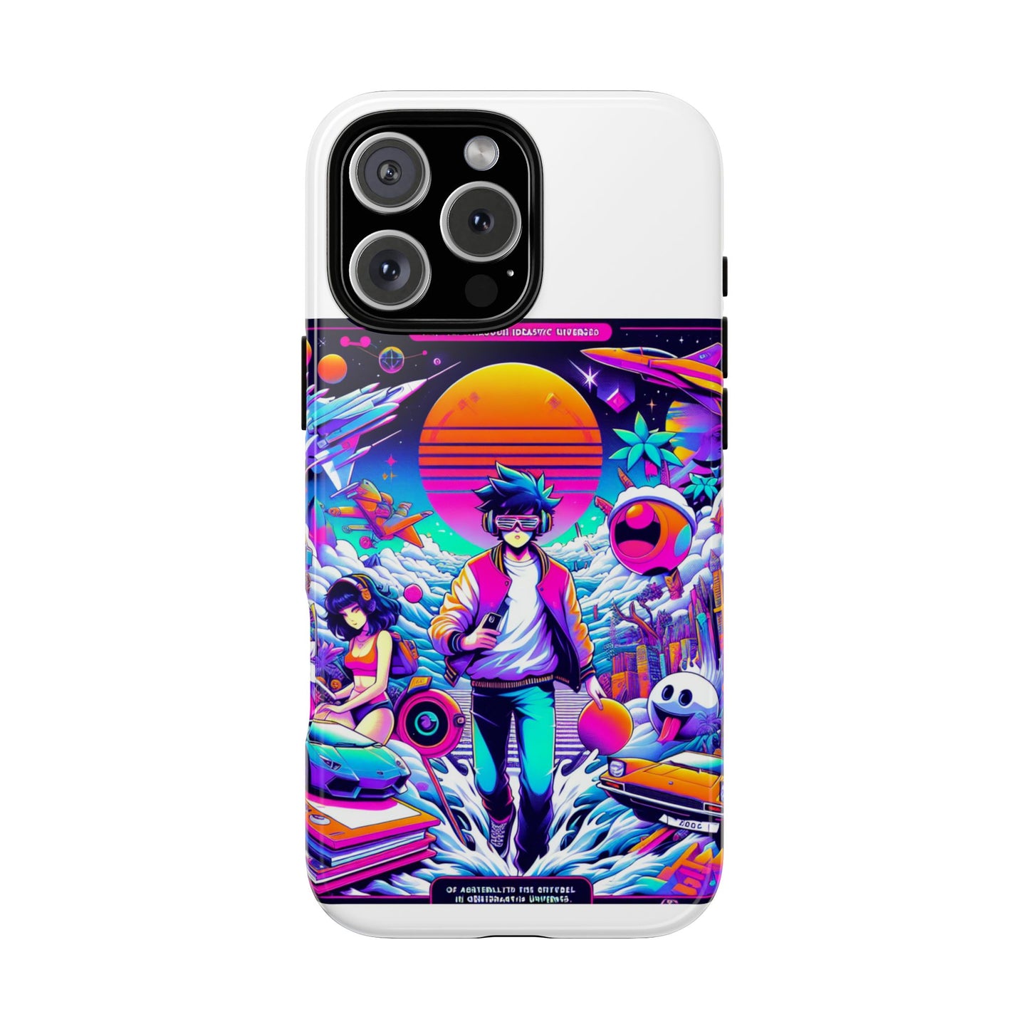 skibidiverse traveller protective phone case with 3d wrap design, durable uv protection, shock absorption for anime and comic culture fans
