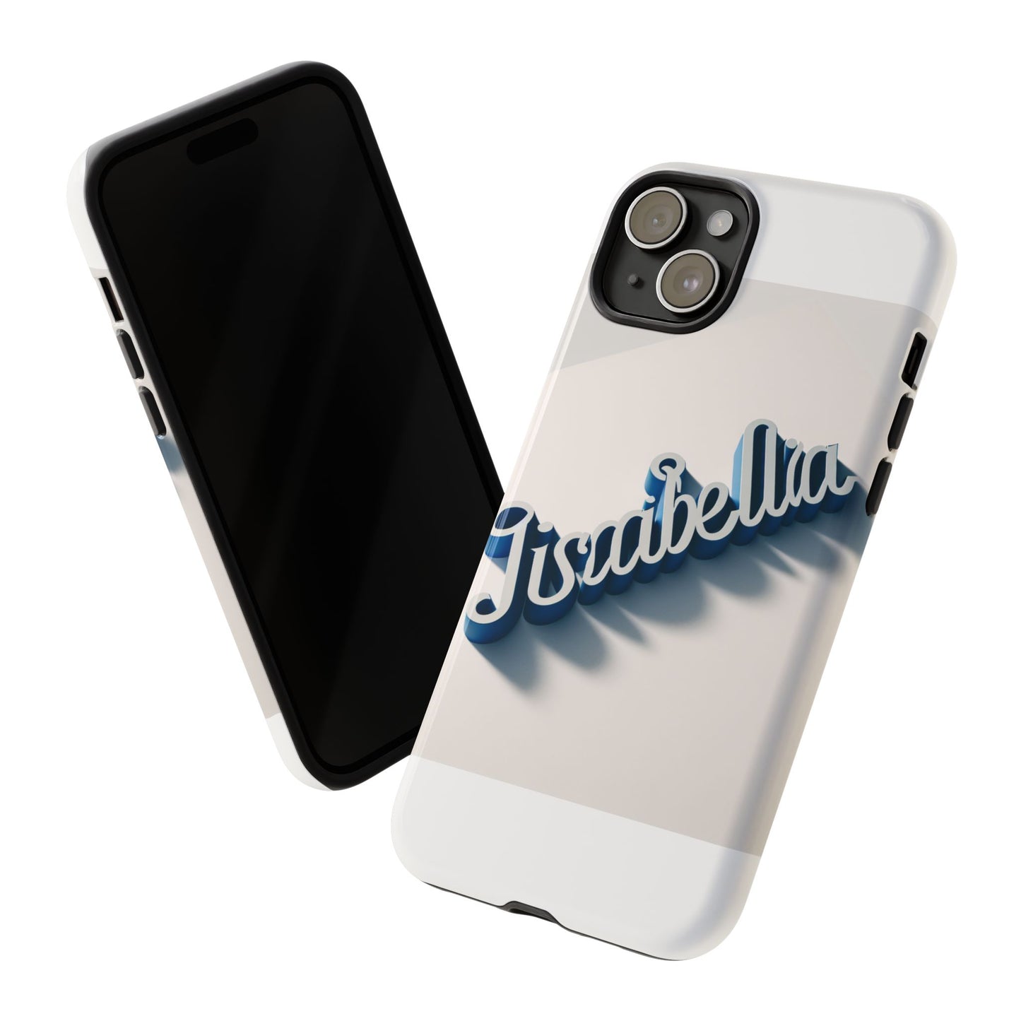 vibrant 3d alphabet design protective phone case in blue for unique style and self-expression compatible with iphone 13, 14, 15 & 16 – all models including pro, pro max & plus