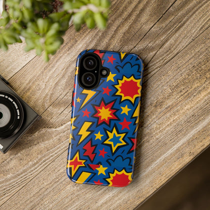Vibrant 3D Superhero Design Protective Phone Case for Fun Retro Style and Unique Expression Compatible with iPhone 13, 14, 15 & 16 – All Models Including Pro, Pro Max & Plus