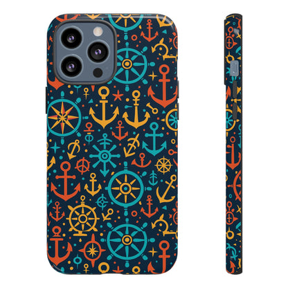Vibrant Nautical Pattern Phone Case for Stylish Protection – Bold Accessory for iPhone 13, 14, 15 & 16 – All Models Including Pro, Pro Max & Plus