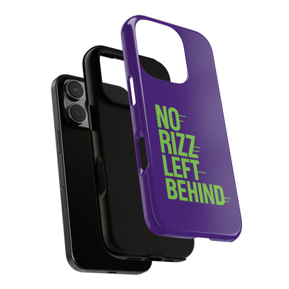 Tough Phone Case - No Rizz Left Behind - Durable, Stylish Protection for Active Lifestyles - Impact-Resistant, Dual Layer, Shock-Absorbing TPU - Perfect Gift for Tech Lovers