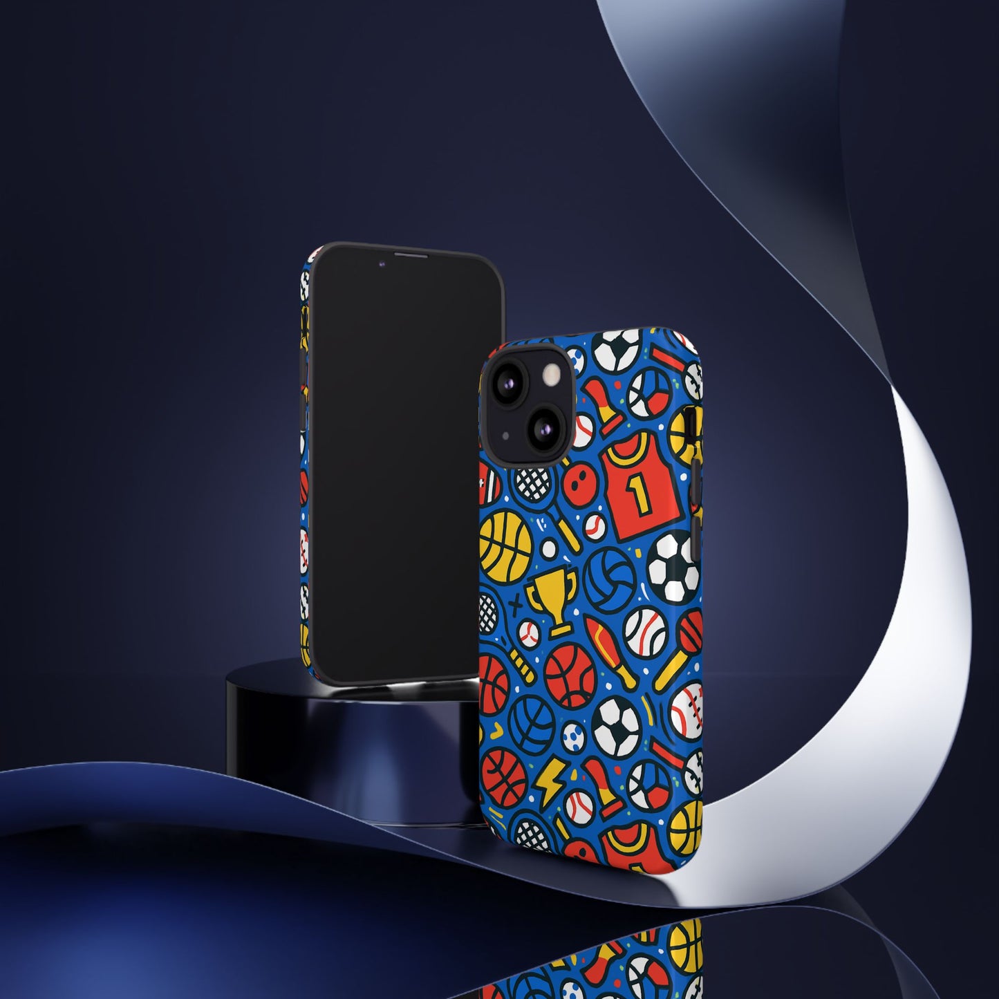 vibrant sports-themed protective phone case with 3d design for unique style – compatible with iphone 13, 14, 15 & 16 – all models including pro, pro max & plus