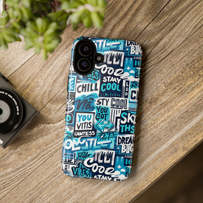 Vibrant 3D Graphic Phone Case in Blue for Stylish Protection – Playful Design – Compatible with iPhone 13, 14, 15 & 16 – All Models Including Pro, Pro Max & Plus