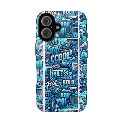 Vibrant Artistic 3D Wrap Phone Case in Blue for Trendsetters – Stylish Protection Compatible with iPhone 13, 14, 15 & 16 – All Models Including Pro, Pro Max & Plus
