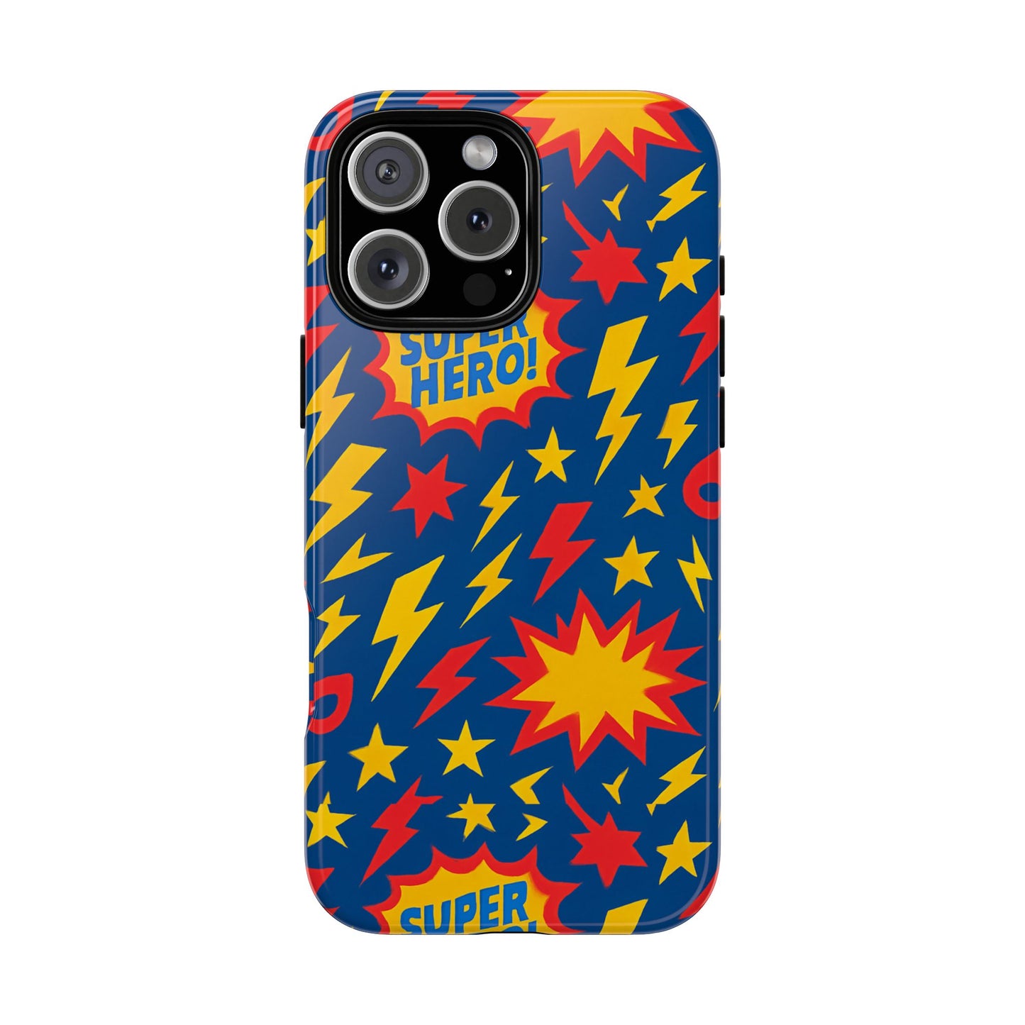 vibrant 3d superhero phone case – colourful retro design for kids and adults – stylish protection compatible with iphone 13, 14, 15 & 16 – all models including pro, pro max & plus