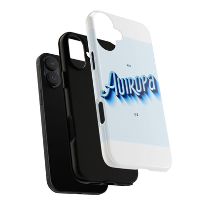 Protective Phone Case with Retro Typography Design in Blue for Stylish Protection, Compatible with iPhone 13, 14, 15 & 16 – all models including Pro, Pro Max & Plus
