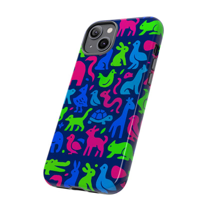 Vibrant Animal Print Phone Case with 3D Design for Stylish Protection Compatible with iPhone 13, 14, 15 & 16 – all models including Pro, Pro Max & Plus