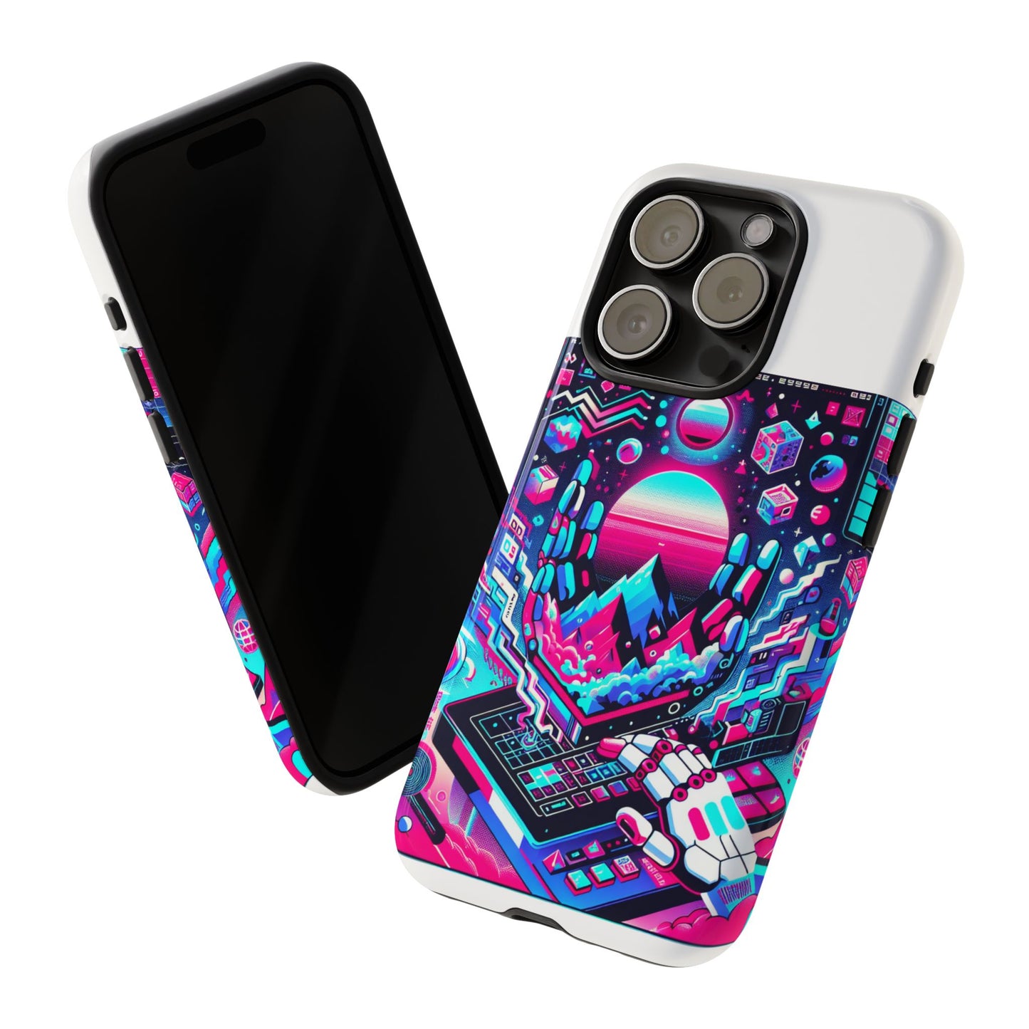 ratio-proof aura protective phone case with 3d wrap design, uv protection, and shock absorption for anime and comic culture fans