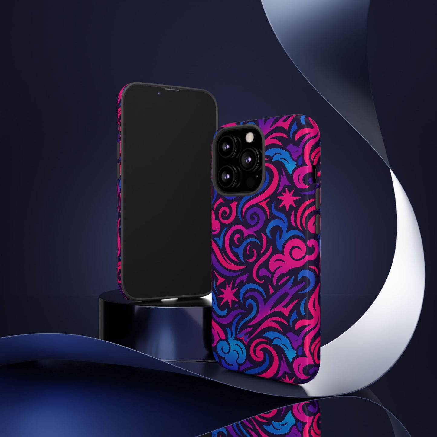 vibrant 3d abstract swirl phone case for creative individuals – stylish protection for smartphones compatible with iphone 13, 14, 15 & 16 – all models including pro, pro max & plus