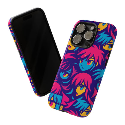 Vibrant 3D Anime Phone Case with Retro Design for Stylish Protection – Unique Accessory for Self-Expression Compatible with iPhone 13, 14, 15 & 16 – all models including Pro, Pro Max & Plus