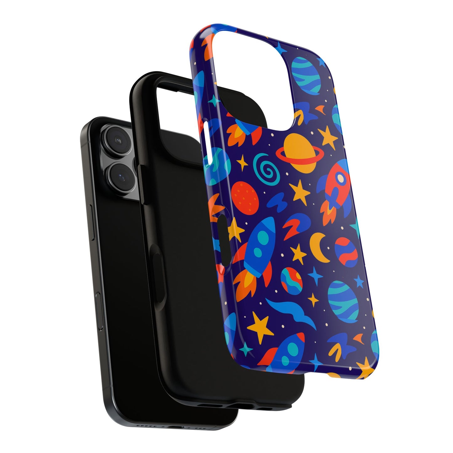 vibrant space theme protective phone case with 3d wrap design for unique expression compatible with iphone 13, 14, 15 & 16 – all models including pro, pro max & plus