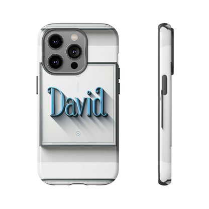 David Blue Anime Comic Style Shockproof Phone Case for Men Women Durable Protective Cover with 3D Wrap Design