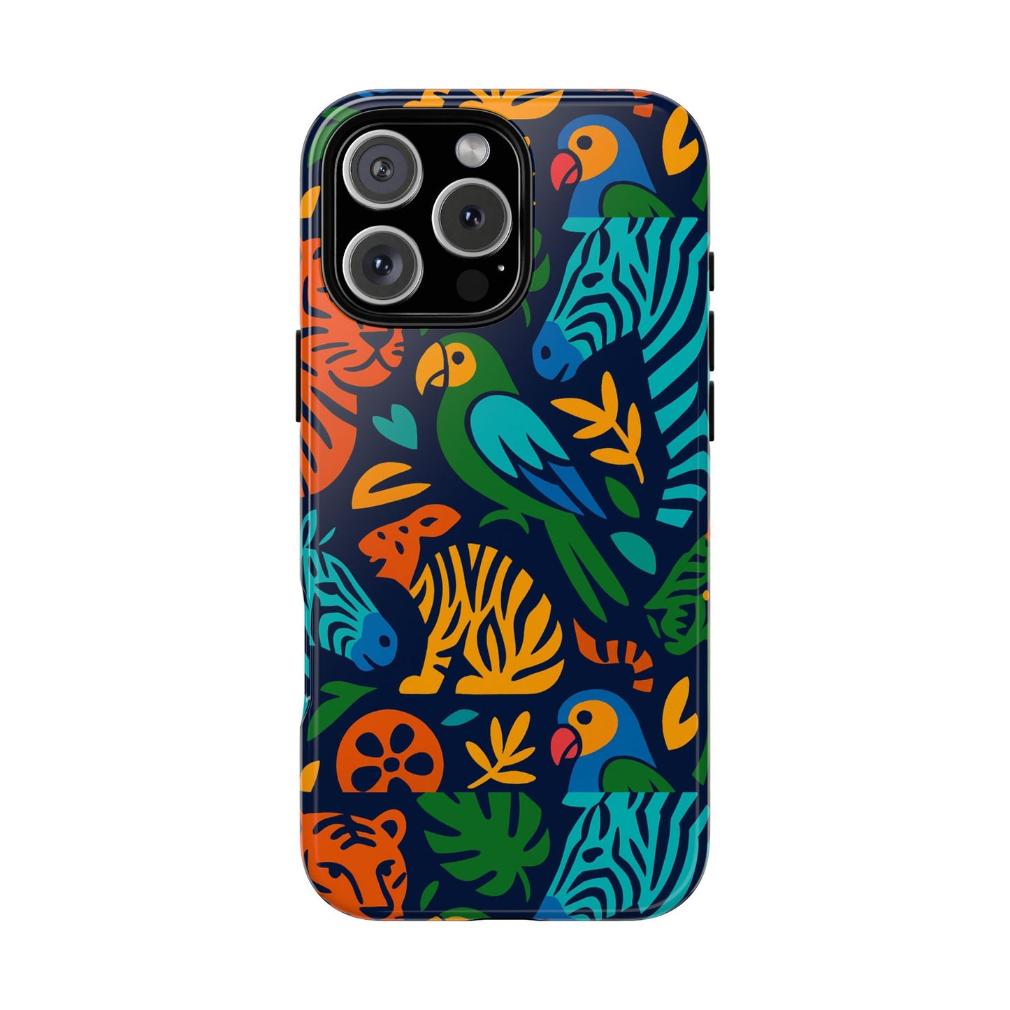 vibrant 3d animal print phone case for stylish protection – unique accessory for men and women compatible with iphone 13, 14, 15 & 16 – all models including pro, pro max & plus