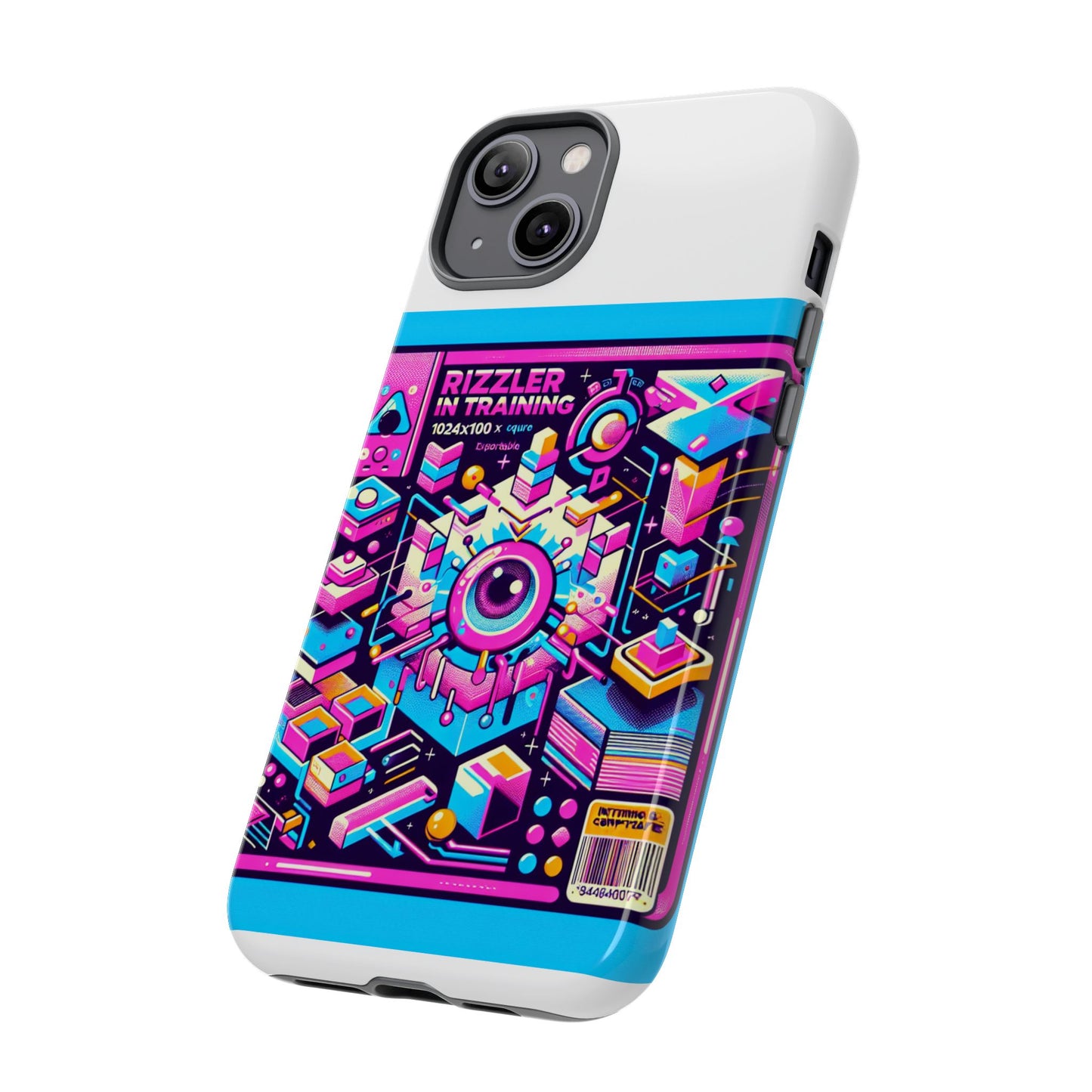rizzler in training 3d wrap protective phone case for anime lovers