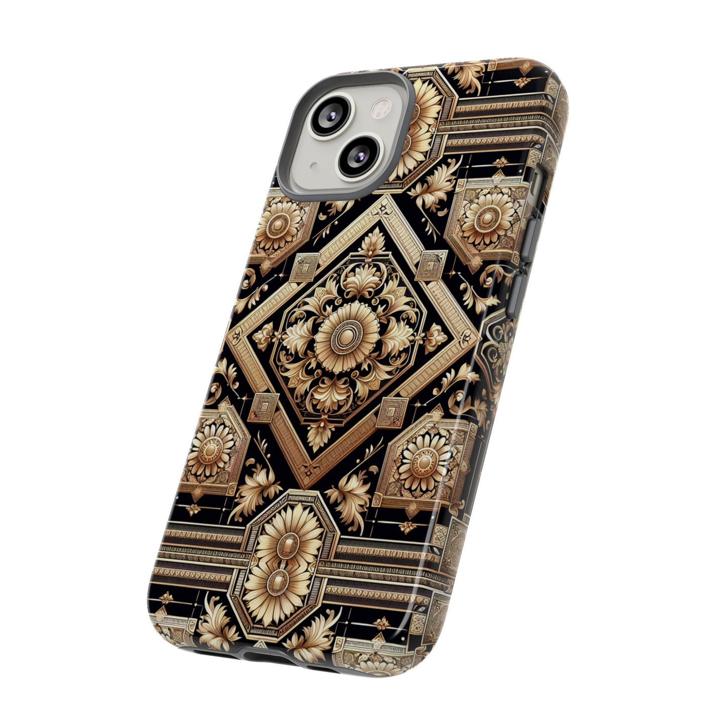 pattern image 1 vibrant shockproof phone case for anime and comic fans, retro baroque style, durable finish, compatible with iphone 13, 14, 15 & 16 – all models including pro, pro max & plus