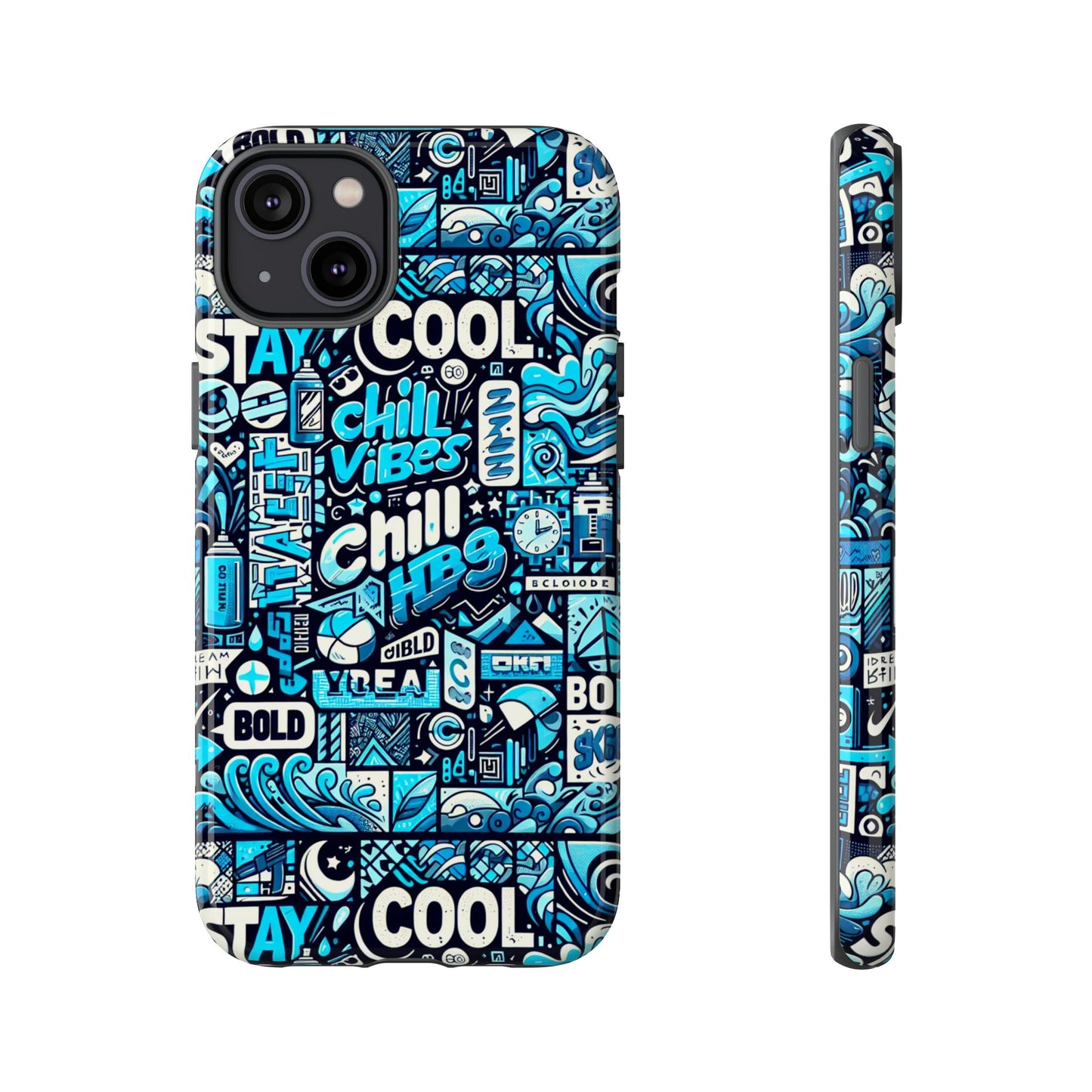blue pattern image 2 phone case for men women shockproof protective cover with 3d wrap design and uv protection
