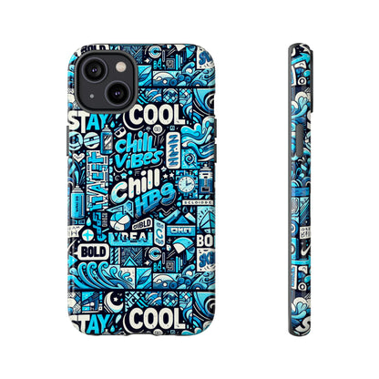 Vibrant 3D Wrap Protective Phone Case with Colourful Chill Vibes Design – Unique Style Accessory for Self-Expression Compatible with iPhone 13, 14, 15 & 16 – all models including Pro, Pro Max & Plus