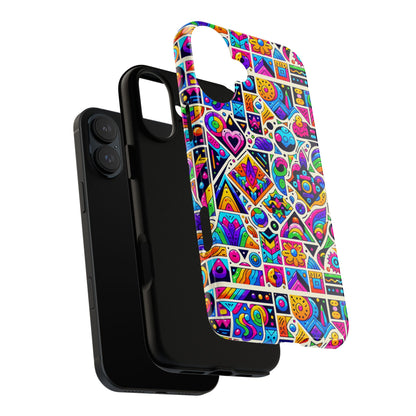 Pattern Image 4 Vibrant Anime Retro Shockproof Phone Case for Men Women