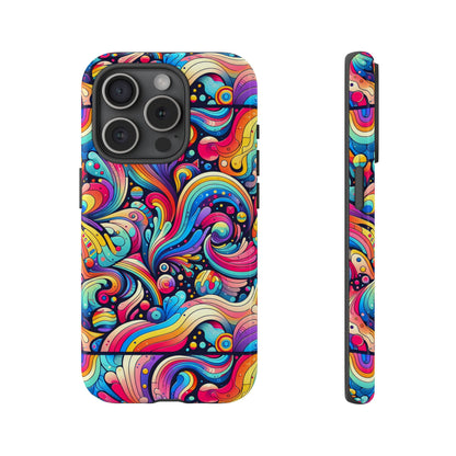 Pattern Image 2 Vibrant 3D Phone Case for Anime and Comic Fans with Abstract Art Design Compatible with iPhone 13, 14, 15 & 16 – all models including Pro, Pro Max & Plus