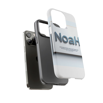 Stylish 3D Text Phone Case with Modern Design in Blue – Trendy Protection for Individuals – Compatible with iPhone 13, 14, 15 & 16 – All Models Including Pro, Pro Max & Plus