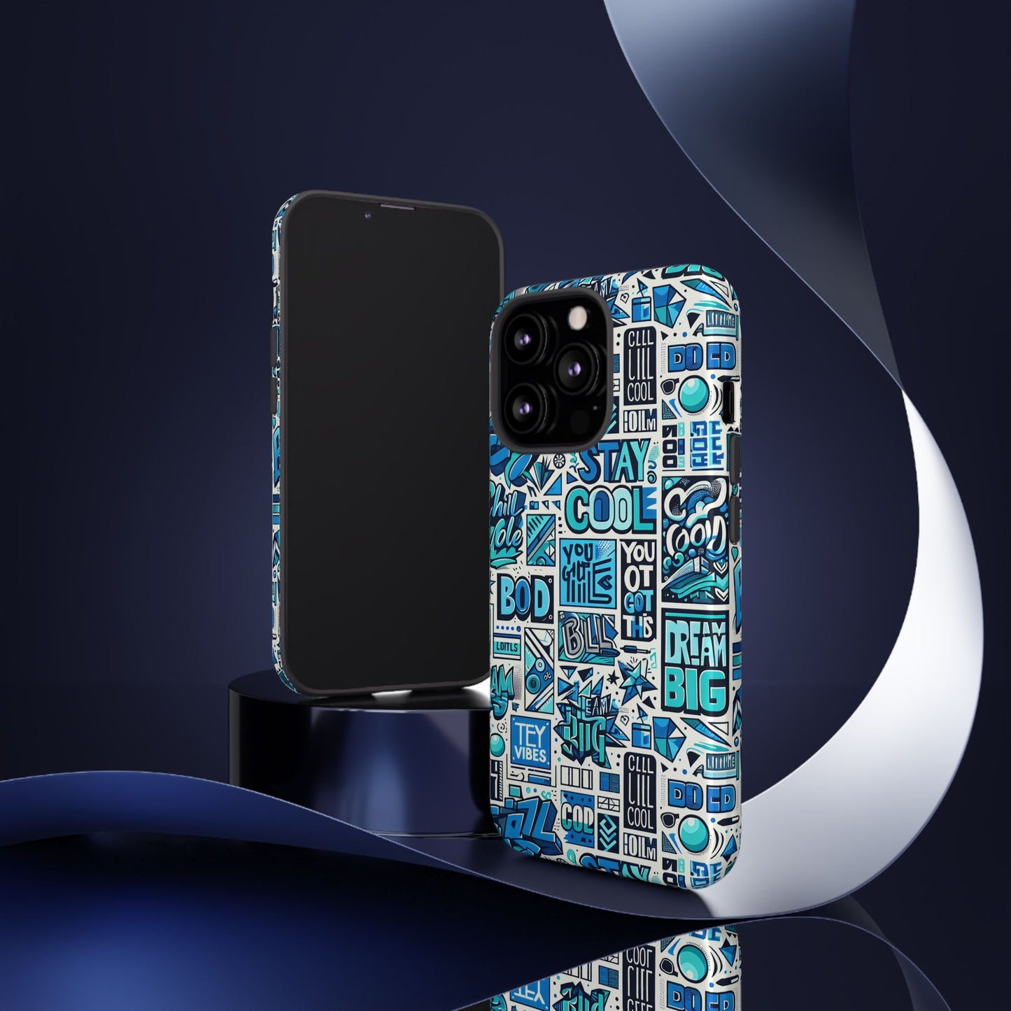 vibrant 3d protective phone case in blue alphabet design for trendy accessories stylish protection compatible with iphone 13, 14, 15 & 16 – all models including pro, pro max & plus