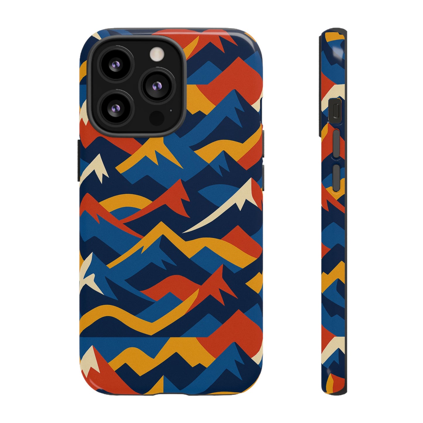 vibrant 3d mountain design protective phone case for unique accessory lovers compatible with iphone 13, 14, 15 & 16 – all models including pro, pro max & plus